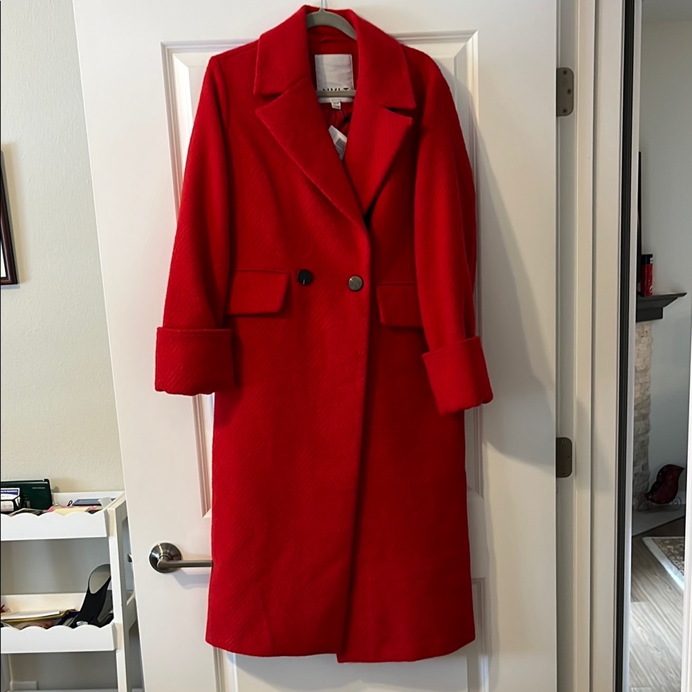 NVLT Red Wool Blend Long Coat